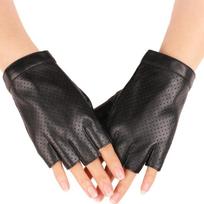 Ladies Half Finger Street Dance Gloves Nightclub Pole Dance Dancing Punk Hip Hop Performance Stage Dance Gloves One Size black