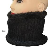 Unisex Storas Aksominis Megztas Kaklo Šildytuvas Dviračiams - Jaukus ir Apsaugantis nuo Vėjo Rudeniui ir Žiemai beige