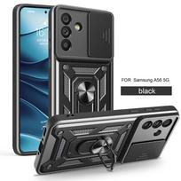 Skirta Samsung Galaxy A73 A72 A71 A56 A55 A54 A53 A52 A51 Šarvuotas Apsauginis Dangtelis Su Magnetiniu Žiedu Telefono Dėklas Kameros Apsauga Galaxy A53 5G juoda