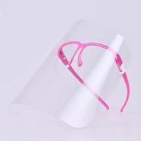10PCS Face Shield Mask Anti Saliva Splash Eyewear Anti-fog Detachable Protect Face Frame Visors for Travel Kitchen Household rožinė raudona spalva
