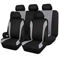 Elastingo audinio automobilio sėdynės užvalkalas - Universalus prigludimas 2-piece (Single Seat) pilka