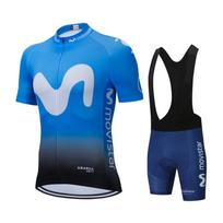 Movistar Team trumpomis rankovėmis dviračių drabužiai MTB Ropa Ciclismo greitai džiūstantys vasariniai sportiniai drabužiai lauko drabužiai dviračiui kombinezoninės kelnės 3XL