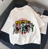 „My Boku No Hero Academia Katsuki Bakugou Print Harajuku Top“ moteriški marškinėliai „Casual Ladies Basic O“ apykakle trumpomis rankovėmis 5XL gray