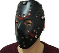 Helovino kaukė baisi Jason Penktadienis 13-oji siaubo kostiumas juoda — helovyno aksesuarai, slasher kaukė