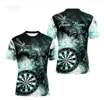 2026 Mėgstantiems smiginį Grafinis karaliaus atspaudas T-shirt 3D spausdintas apvaliu kaklu Oversized laisvo kirpimo kasdienis sportinis marškinėlis Madingi gatvės drabužių viršutiniai drabužiai L black