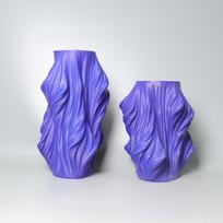 Šiaurietiško stiliaus prabangi 3D dervos vaza - Aukščiausios klasės dekoratyvinis elementas INS stiliaus minkštajam interjerui, parodomiesiems kambariams, biurams ir gėlių eksponavimui. blue