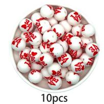 Meilės rašto silikono karoliukų rinkinys, Valentines Day Series Silicone Beads 7