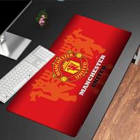 Manchester United emblemos pelės kilimėlis, guminis pagrindas, esporto stalo kilimėlis, pelės kilimėlis žaidėjams ir biuro reikmėms, žaidimų stalas, lengvai valomas kilimėlis 30cmx60cm（11.8x23.6inch）