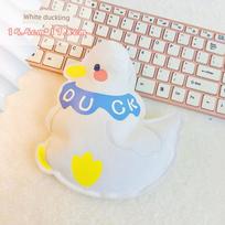 New Cute Plush Hot Water Bottle, Water-Filled Hand Warmer, Belly Warmer, Removable and Washable Explosion-Proof Warm Water Bag White Duck 250ml balta