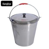 Kangliya nerūdijančio plieno kibiras su dangčiu gray
