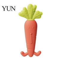 Medical Grade Silicone Teether Baby Carrot Teether, Food-Grade BPA-Free Chew Toy for 3-6 Safe Teething Toys Infants Months, Soothing Gum Massager, oranžinė