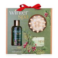 Vonios priemonių rinkinys Accentra Bath set Winter Spa: dušo želė, 100 ml + vonios druska, 80 g + medinis masažinis šepetys