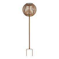 Sodo žibintas su saulės baterija ir LED lempute House Nordic Carlisle, rudas, 70 cm, IP44