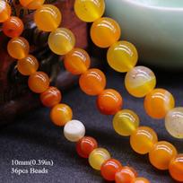 Agatų karoliukai, 10mm(0.39in) 36pcs Beads