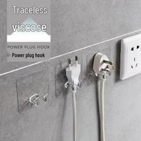 Self-Adhesive Power Cord Plug Holder for Kitchen and Wall Storage