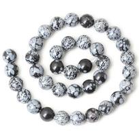 Obsidiano karoliukai, 8 mm