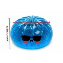 Glitter Halloween Ghost Dumplings Squishy Soft Slow Rebound Resilience Decompression With Steamer Stuffed Shark Bun Gift blue