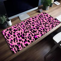 Mouse Leopard Print Pad Nonslip Lockedge Office Student Gaming Thickened Large Writing Cartoon Cushion Mousepad 800x400x2mm gray