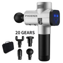 Phoenix A2 Massage Gun Deep Tissue Massager Portable Handheld Muscle Relaxation Dynamic Vibrator Fascia Gun for Back Relief EU Plug gray