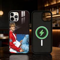 MGK LOST A-AMERICANA Phone Case For iPhone 17/16/15/14/13/12/Plus/Pro/Max for Magnetic Wireless Charging iPhone14PRO black