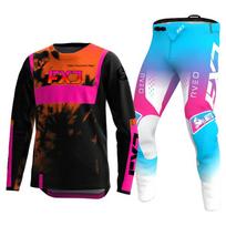motokroso pavarų komplektas vaikams 4 5 6 7 8 9 10 11 12 13 metų Jaunimas vaikas Motociklas berniukas Mergaitė Jersey Pant Kits lenktyninis kostiumas Visureigis Enduro MX MTB XL-26 pink