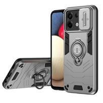 For Vivo V60 V70 FE Popular Magnetic Ring Phone Case For VIVO V70 Lite Heavy Duty Armor Camera Slide Cover Anti-Fall Protection For Vivo V70 Lite 5G pilka spalva