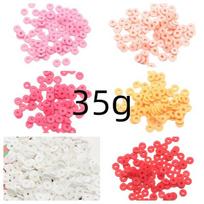 Molio karoliukai, 6 colors mixed/35g