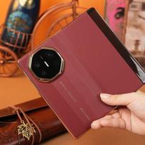 Premium Flip Case Mate X6 With Dual Hinge Design Magnetic View Window Shockproof Anti-Fingerprint PU Leather Huawei Mate X6 Premium Edition - Pioneer Edition black
