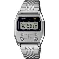 CASIO A1100D-1 Skaitmeninis laikrodis - Vintage serija - Sidabrinis black