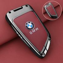 Aukštos kokybės cinko lydinio odinis automobilio nuotolinio valdymo pultelio dėklas, pilnas apdangalas, maišelis BMW 3 5 7 serijai, X1 X3 X4 X5 X6 F15 F16 G30 G11 F48 black