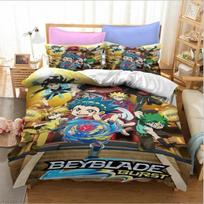 Top 3D Cartoon Beyblade Burst Bedding Set Printed Bed Set With Pillowcase Bed Duvet Cover Single Double Queen Super King Si 150*200cm/59x79in Single/Twin 3pcs