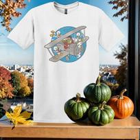 Disney Ducktales Mc Quack Dewey Graphic White T-Shirt Size S-5XL 150 gray