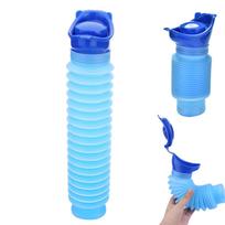 Pocket Toilet Emergency Urinal Outdoor Shrinkable Portable Urinal Unisex Portable Mobile Toilet Potty Pee Urine Bottle for Camping Travel Traffic blue
