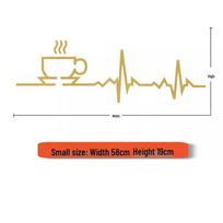Self-Adhesive Coffee Cup Wall Stickers for Windows, Doors, and Mirrors in Coffee Shops Small beige