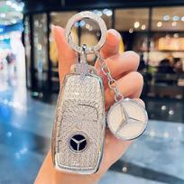 Madingas automobilio rakto dėklas Dangtelis Mercedes Benz A B C E klasėms GLS GLA GLK GLC CLS CLA AMG W204 W205 W212 W463 W176 Raktų pakabukas brown