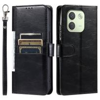 Dėklas Xiaomi Redmi Note 17 Pro Max 5G Retro PU odos atverčiamas piniginė telefono dėklas su daug kortelių lizdų Redmi Note 17 Pro Max 5G juoda