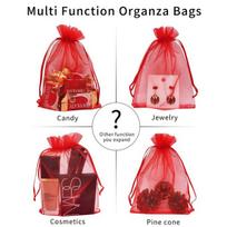 Organza dovanų maišeliai, Red 11*16cm