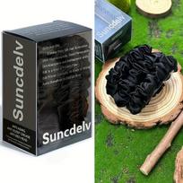Šilkinės plaukų gumytės, 3 vnt,, Juoda