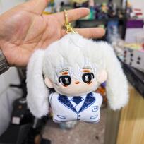 10cm Anime Haikyuu!! Volleyball Boy Blue Lock Kawaii Bag Pendant Keychain Isagi Mikage Reo Rin Itoshi Sae Plush Toy Gift white