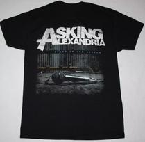 Unisex shirt Cotton Oversize Large Size Asking Alexandria Stand Up And Scream Shirt Asking Alexandria Shirt L black