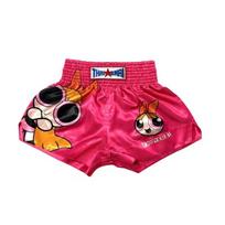 Muay Thai Shorts Men Women Kids Boxing MMA Kickboxing Training Fight Gear XXXL raudona