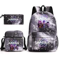 Kpop Demon Hunters Childrens Backpack With Breathable Oxford Fabric For School And Casual Use Style33 gray