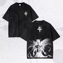 Vintage Washed BLEACH Thousand-Year Blood War Graphic T Shirt Cotton Short Sleeve Oversized Unisex Anime Manga Streetwear Tops 3XL black