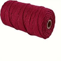 Makramė virvė 4 mm, 50 m,  Bordo spalva