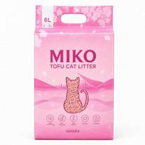 Sušokantis tofu kačių kraikas MIKO Sakura, rinkinys 6 vnt. × 6 l