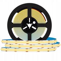 Cob Led Neon juosta 12v 5m 45w, šilta balta, homogeniška