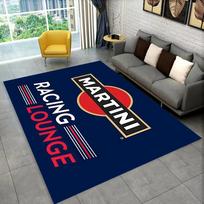 Martini Racing Team Kilimas Kilimėlis Kilimas Senovinis Logotipas Namų Dekoras Raudonos Mėlynos Juostelės Sportinis Svetainės Grindų Kilimas Kilimai Miegamajam 40x60cm gray