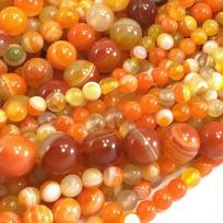 Agatų karoliukai, 8mm(0.32in) 46pcs Beads