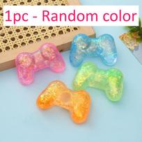 Squishy Sequins Game Machine Maltose Fidget Toy Anti-stress Slow Rebound Pinch Toy Elastic Squeezing Colored Decompression Toy blue
