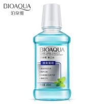 BIOAQUA Mint Flavor Mouthwash Clean Tartar Care For Gums Fresh Breath Mint Fresh Oral Care Cleaner Convenience Carry 250ml white